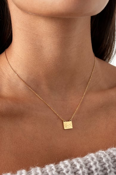 Geheime Notizkette – Goldfarbe - Goldfarbefarbe h5 Bild2